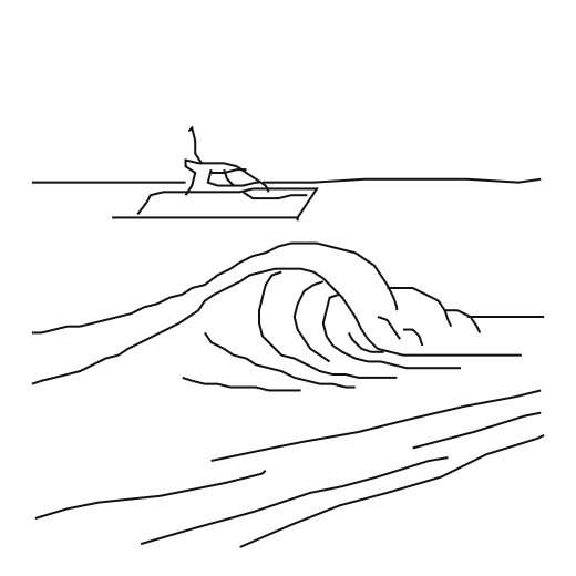 波とクルーザー